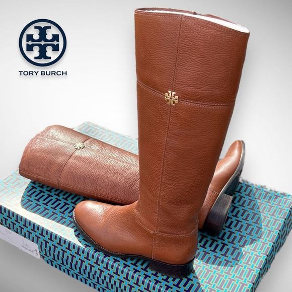 Tory Burch Jolie Leather Riding Boot in Rustic Brown 7(M) - $495 - Picture 8 of 17